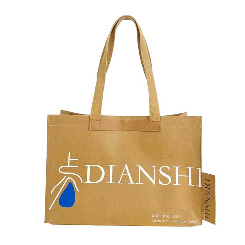 Waschbarer Kraftpapier -Tasche mit innerer Tasche